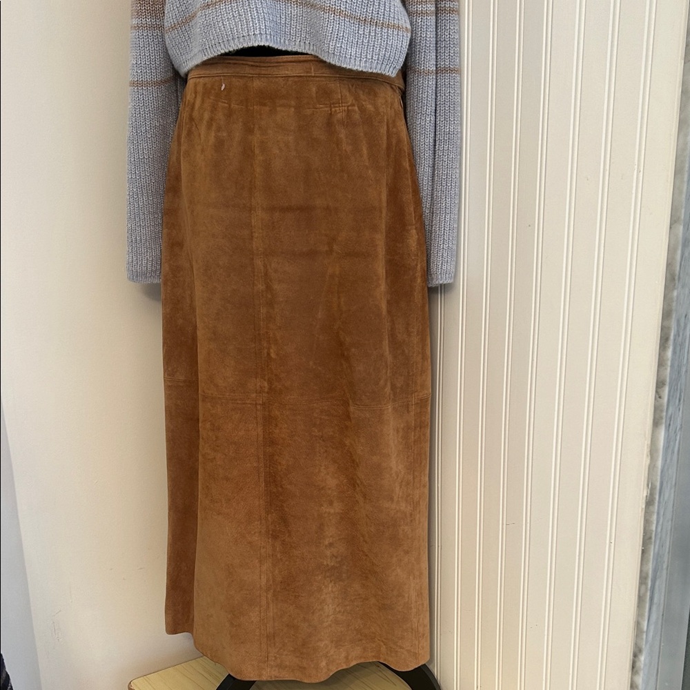 Vintage Western Boho Tan Suede Skirt